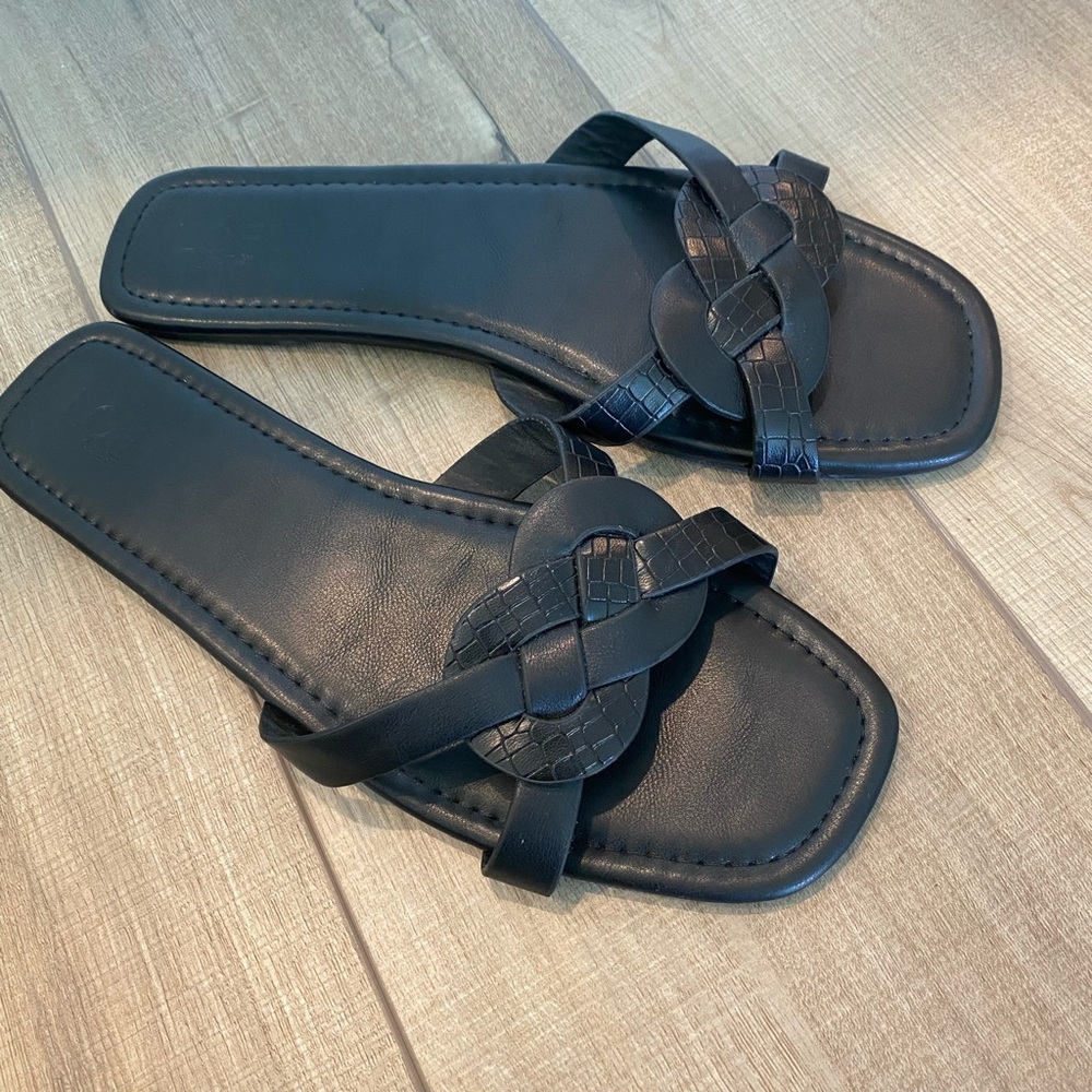 Women's Black Slide Sandals